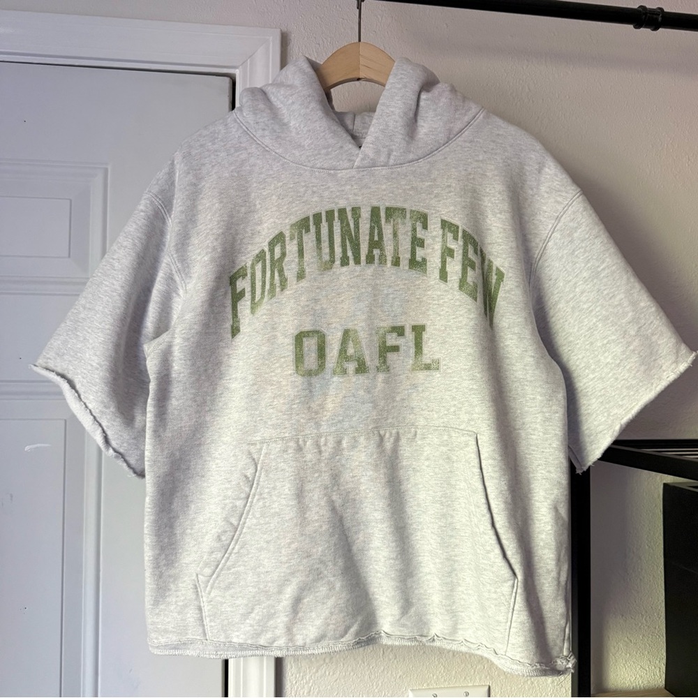 MADE heather grey athletic sports raw boxy oversized short sleeve pullover